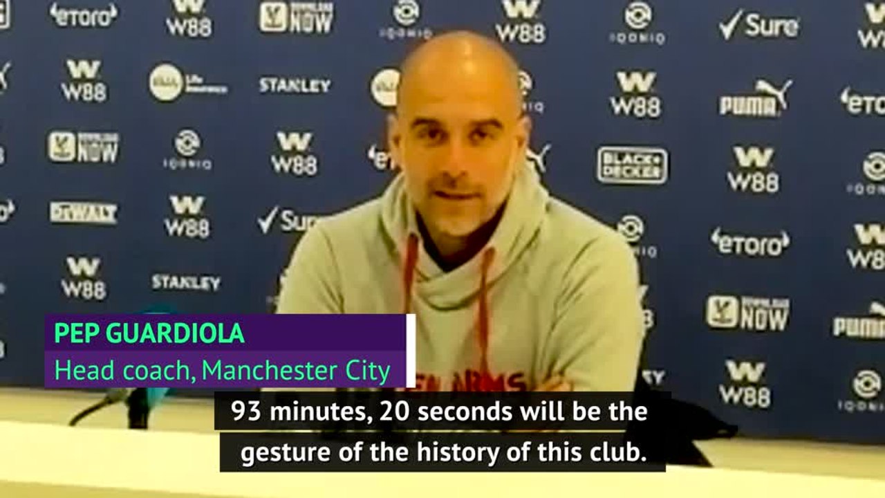 Guardiola hails departing Aguero's match-winnin...