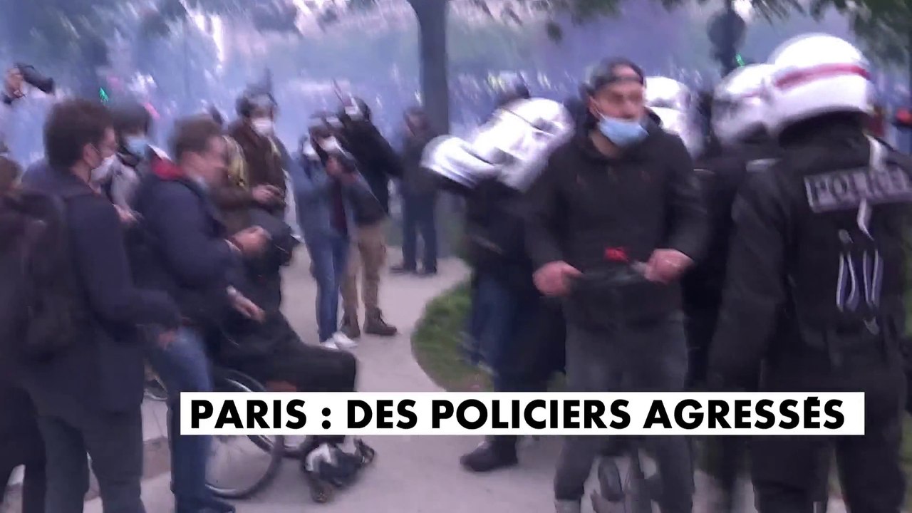 Manifestaton du 1er mai : tensions entre manifestants et forces de l'ordre place de la Nation