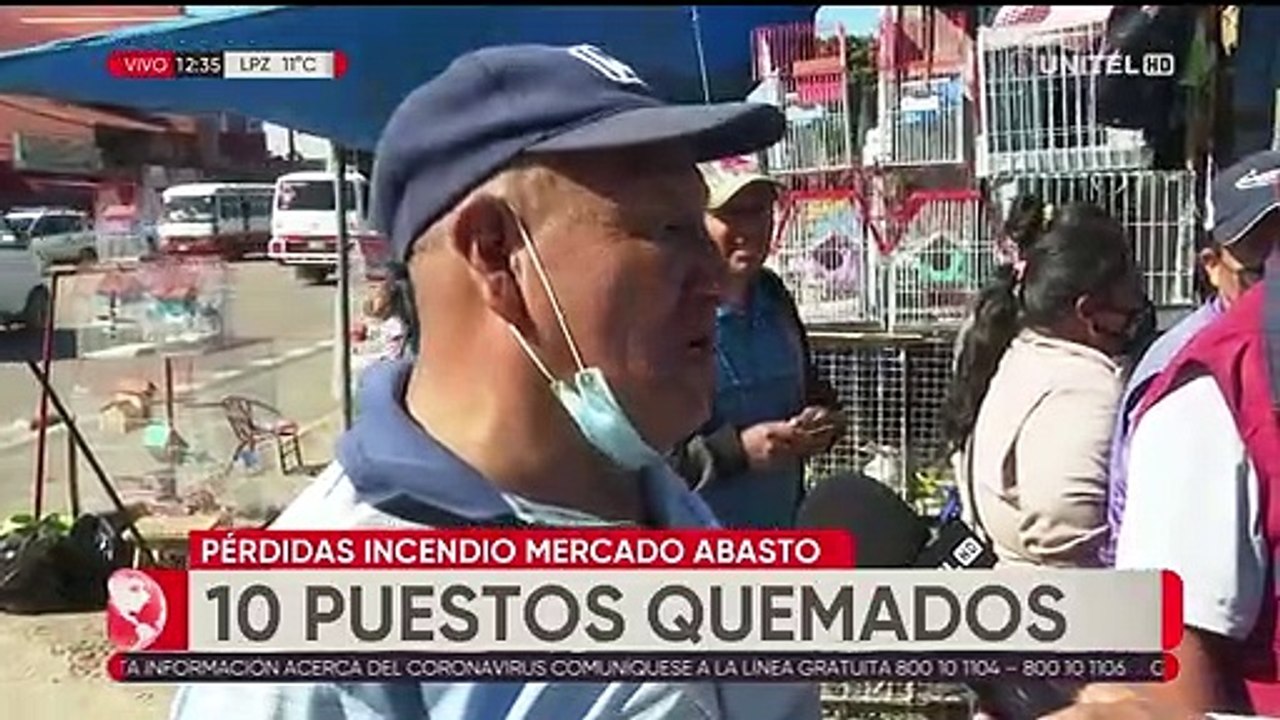 Pérdidas por incendio en mercado cercano al Aba...