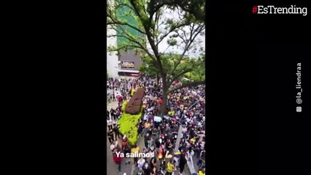 'La_Liendra'_en las manifestaciones en contra de la reforma tributaria