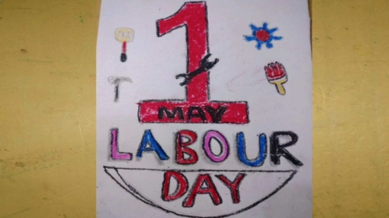 May day drawing easy and simple
