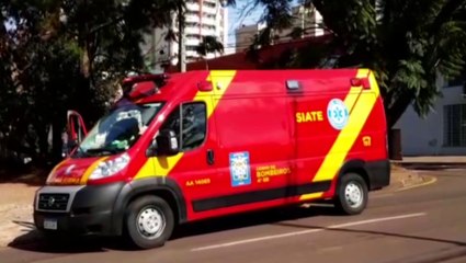 Motociclista fica ferido em acidente de trânsito na Rua Erechim, no Centro de Cascavel