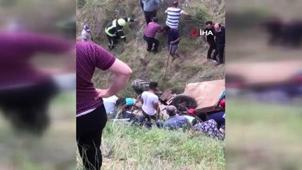 Manisa'da traktör uçuruma yuvarlandı: 1 yaralı