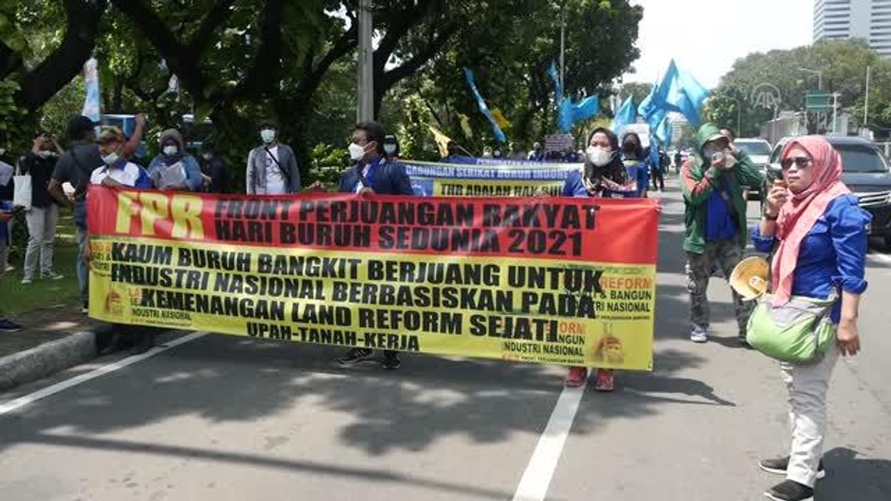 Endonezya'da "1 Mayıs" gösterileri