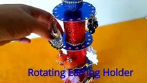 Diy Rotating Earring Holder || Diy Jewellery Organizer Ideas || Best Out Of Waste ||