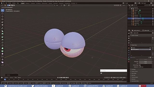 How To Rig & Animate Cartoon Eyes With Shape Keys In Blender 2.9 | Intermediate Animation Tutorial
