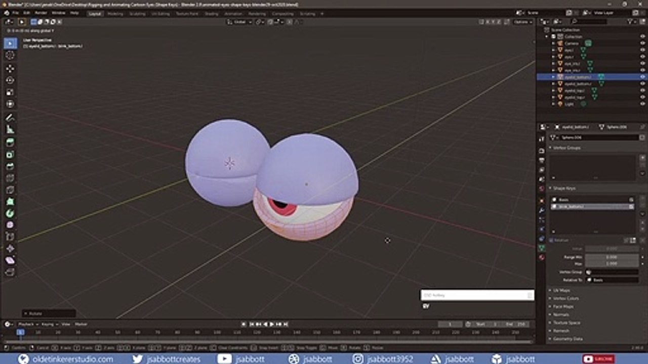 How To Rig & Animate Cartoon Eyes With Shape Keys In Blender 2.9 | Intermediate Animation Tutorial