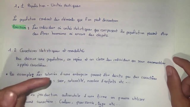 La présentation des données - Statistiques descriptives [Modalités, caractères, effectif...]