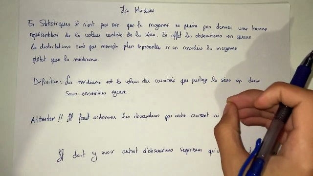 Comment calculer la médiane ? Statistiques descriptives S1
