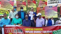 Organizaciones marchan en el Día del Trabajador; demandan mejores condiciones laborales
