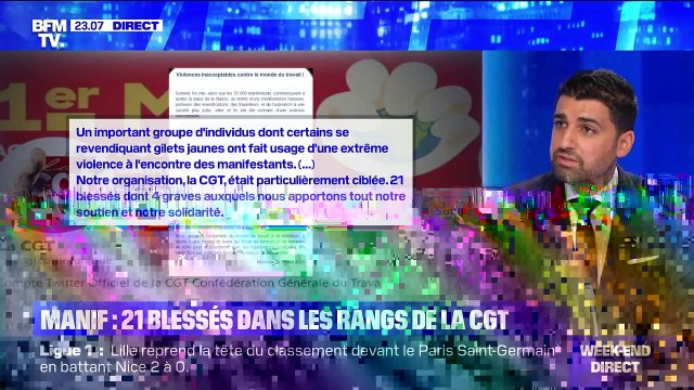 Manif: 21 blessés dans les rangs de la CGT (2) - 01/05
