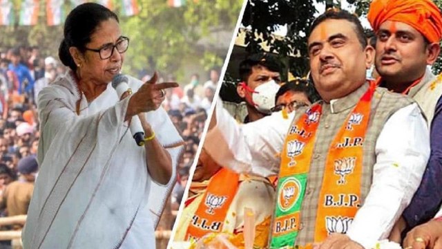 Suvendu Adhikari ahead of Mamata with 1500 votes