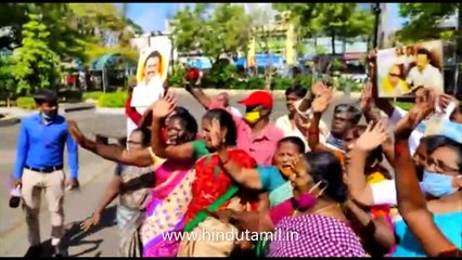 சட்டமன்ற தேர்தல்:  அண்ணா அறிவாலயத்தில் திமுகவினர் இனிப்பு வழங்கி கொண்டாடினர்