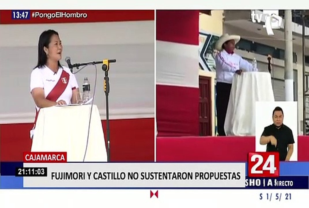 Así fue el primer debate entre Keiko Fujimori y Pedro Castillo de cara a la segunda vuelta
