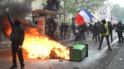 France: Scuffles and arrests in Paris as thousands mark May Day