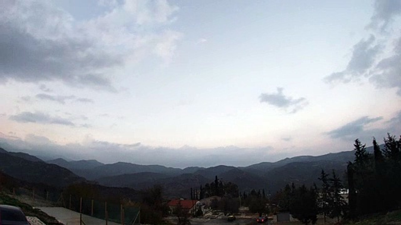 Sunset Above The Mountains of Valva (Cyprus).