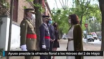 Ayuso preside la ofrenda floral a los Héroes del 2 de Mayo