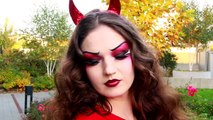 Sexy Red Devil Makeup Tutorial & Costume Idea For Halloween