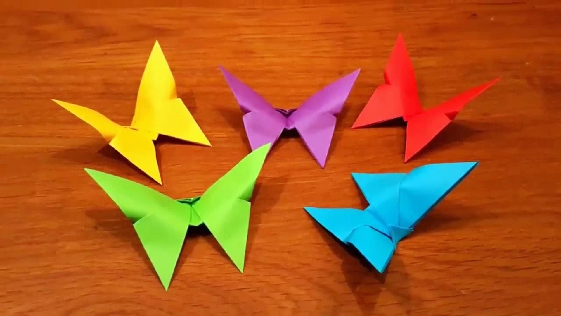 How To Make An Easy Origami Butterfly (In 3 Minutes!), image size:1920x1080