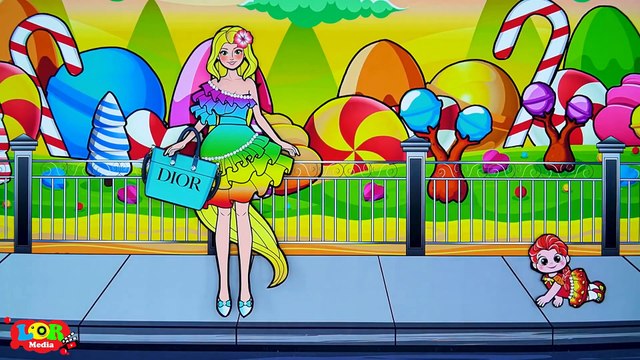 Paper Dolls Dress Up - Daughter Elsa Intelligent Fire Family Dress - Barbie Story & Crafts