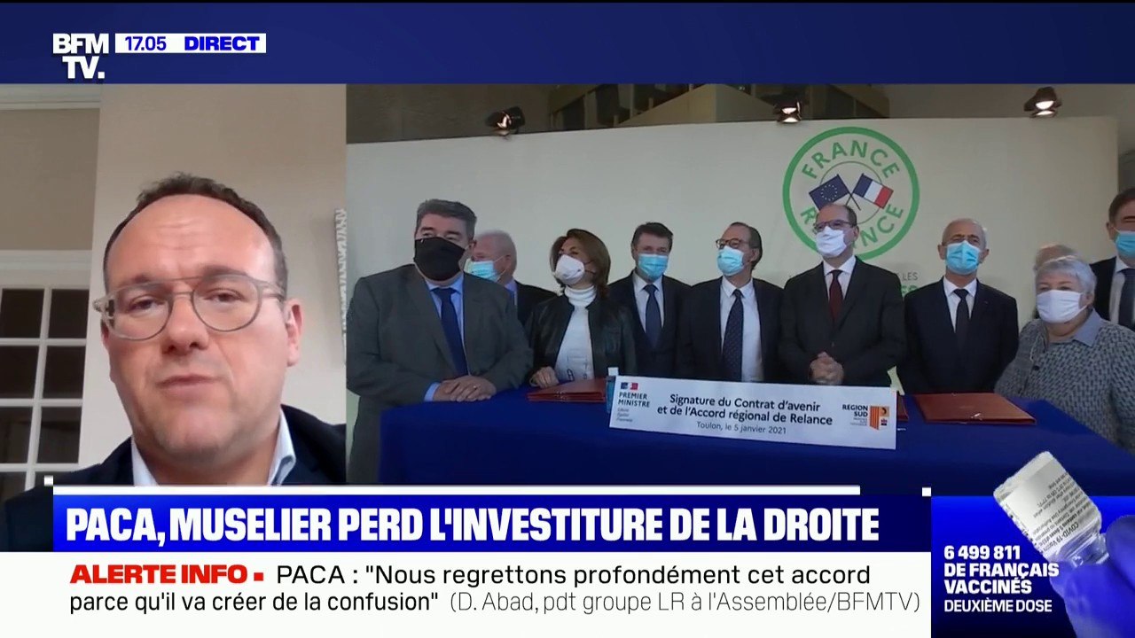 Damien Abad (LR): "Nous regrettons profondément cet accord qui a été fait en région PACA parce qu'il va créer de la confusion"
