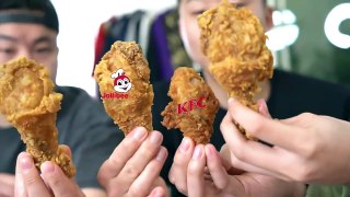 POPEYES vs JOLLIBEE vs KFC vs CHURCH'S - FAST FOOD FRIED CHICKEN BATTLE!