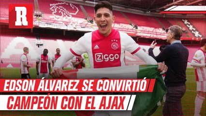 Edson Álvarez  campeón de la  Eredivisie con el Ajax