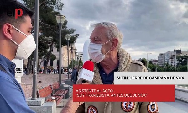 Asistente al mitin de Vox: soy franquista, antes que de Vox