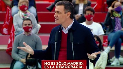 Sánchez se viene arriba y compara a Gabilondo con Joe Biden en el cierre de campaña
