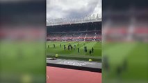 Angry Man United fans raid Old Trafford pitch as Liverpool game postponed