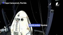 Back on Earth: ISS astronauts emerge from SpaceX capsule