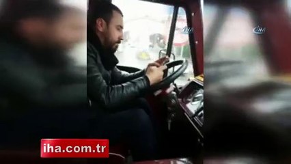 Minibüs şoföründen yanlış hareket