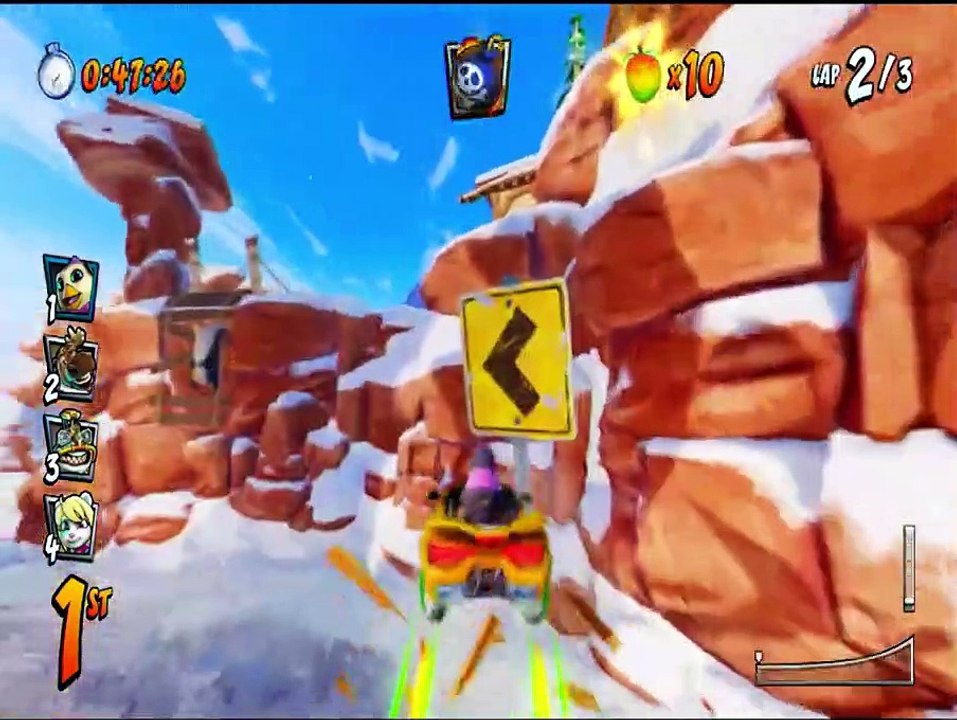 Crash Team Racing Nitro Fueled - Blizzard Bluff Mirror Mode Gameplay (Nintendo Switch)