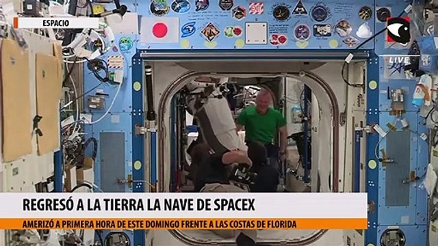 Regresó a la Tierra la nave de SpaceX con cuatro astronautas de la Estación Espacial