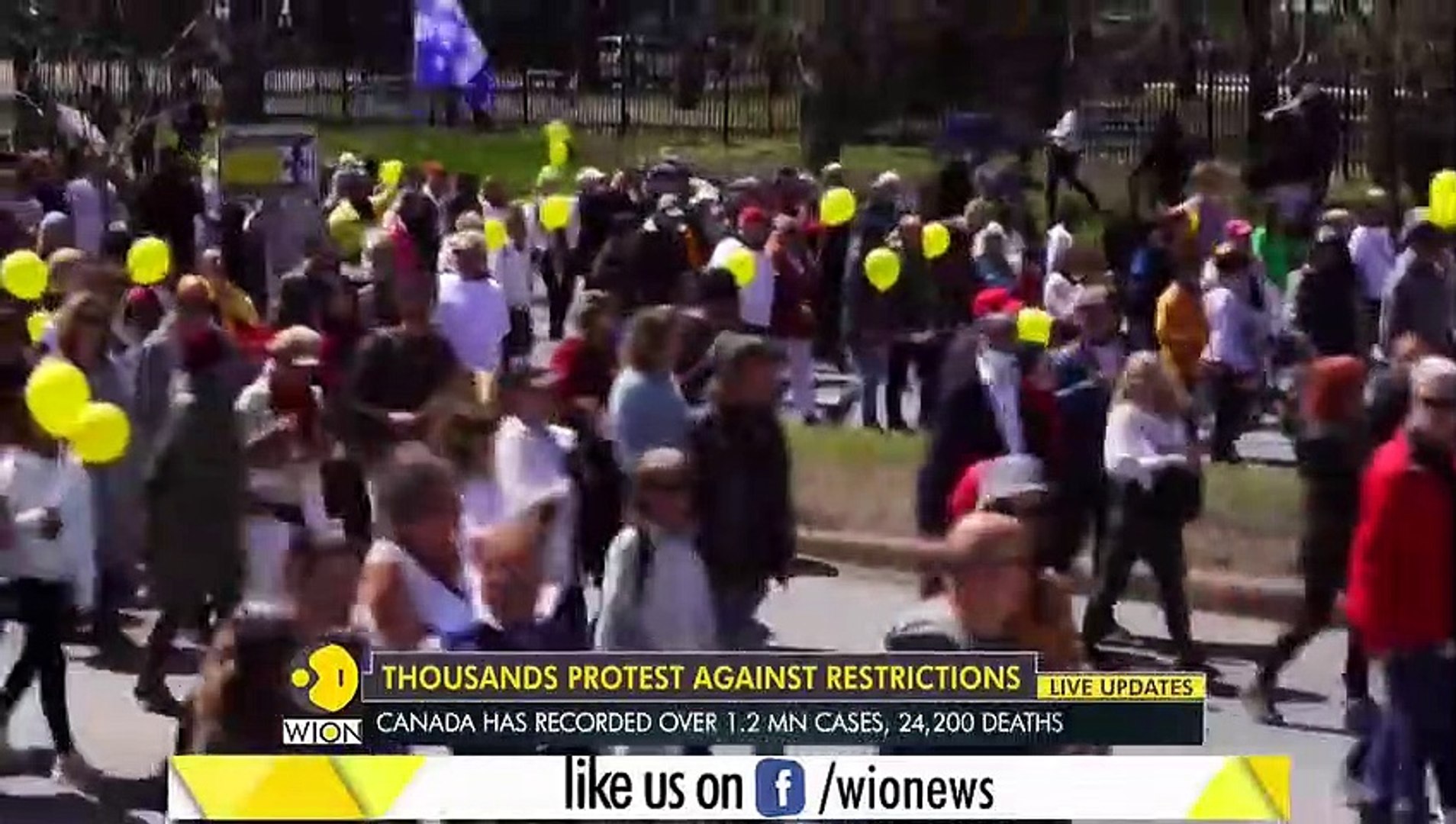 Coronavirus Update No masks, social distancing in Montreal protest  Canada  Latest English News