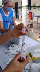 Chair Gives Way While Waiting for Covid Vaccine