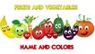Learn Name And Colors With Animated Fruits & Vegetables | Toddlers Learning Fruits Vegetables