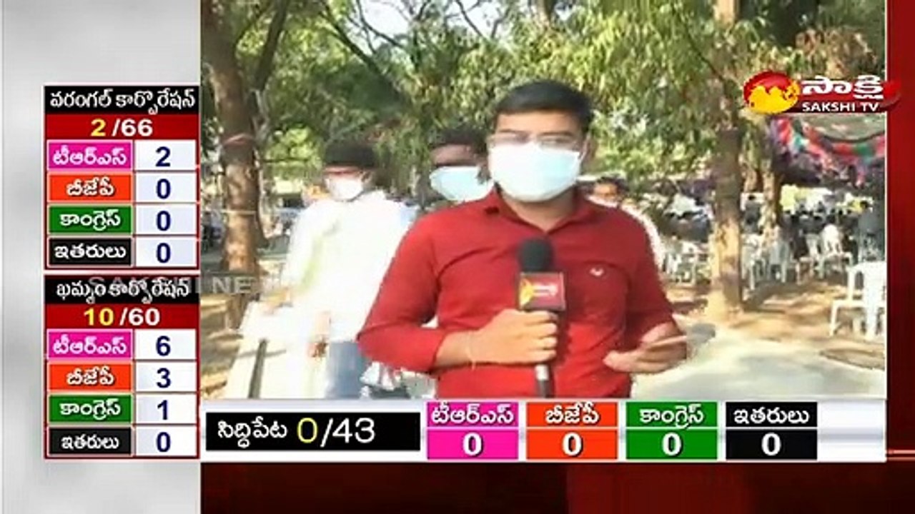 ఖమ్మం  మున్సిపాలిటీ కార్పొరేషన్ ఎన్నికల  కౌంటింగ్ అప్ డేట్