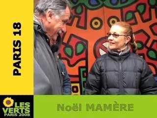 Noël Mamère soutient les verts de paris 18