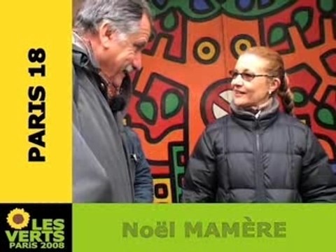 Noël Mamère soutient les verts de paris 18