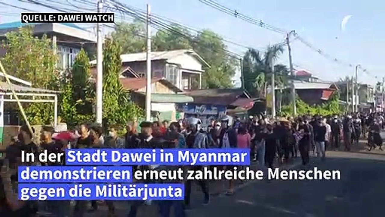Demonstranten in Myanmar fordern 'Frühlingsrevolution'