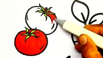 How To Draw Fruits And Vegetable | Vegetables Coloring Pages For Children
