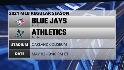 Blue Jays @ Athletics Game Preview for MAY 03 -  9:40 PM ET