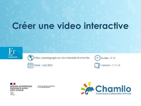 Chamilo - Créer une vidéo interactive