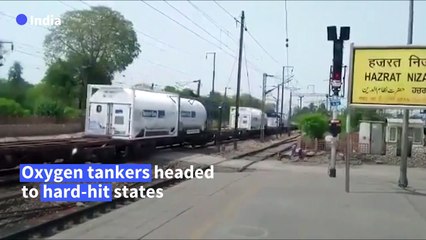 Special Indian trains transport life-saving oxygen to hard-hit states