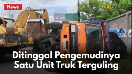 DITINGGAL PENGEMUDINYA UNTUK LIHAT ISTRI | SATU UNIT TRUK BERMUATAN BATU BARA TERGULING !!