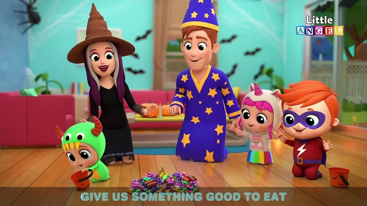 Baby John Learns Trick Or Treat | Little Angel Halloween Song | Nursery ...