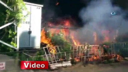 Facianın eşiğinden dönüldü, park halindeki araç alev topuna döndü!