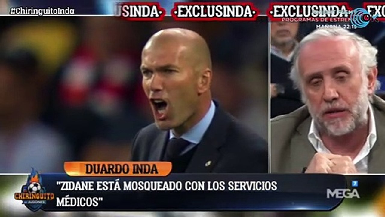 Inda: "Zidane está enfadado con los servicios médicos del Madrid por la lesión de Ramos"