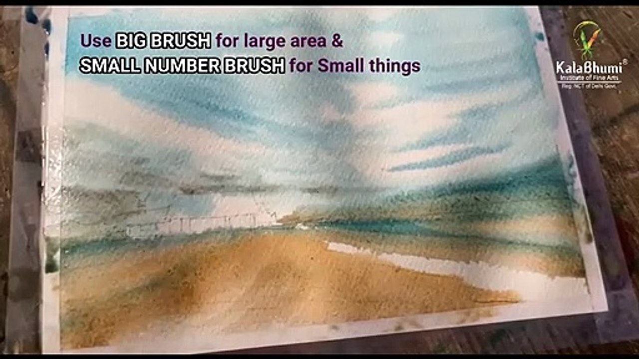How To Make Landscape Painting With Water Colour EasyYoutube Tutorial